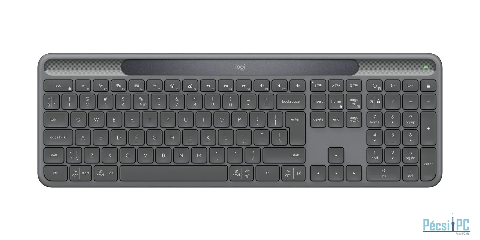 Logitech Signature Slim Solar+ K980 for Business Keyboard Graphite US