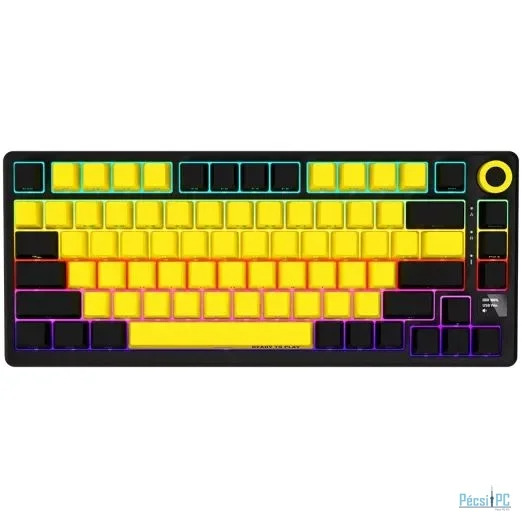LORGAR KBP7075W Wireless Bluetooth Gaming Keyboard Black/Yellow US