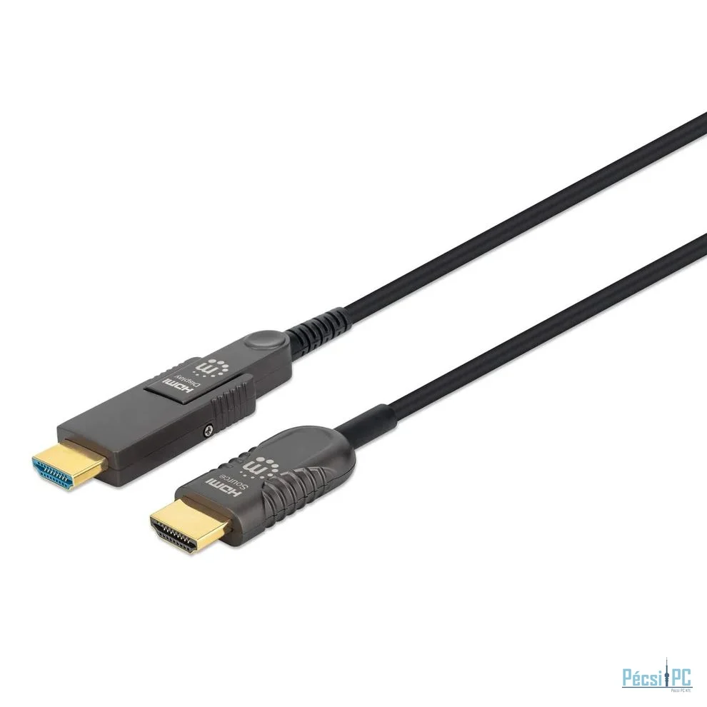 Manhattan High-Speed HDMI Active Optical Cable with Detachable Connector 20m Black