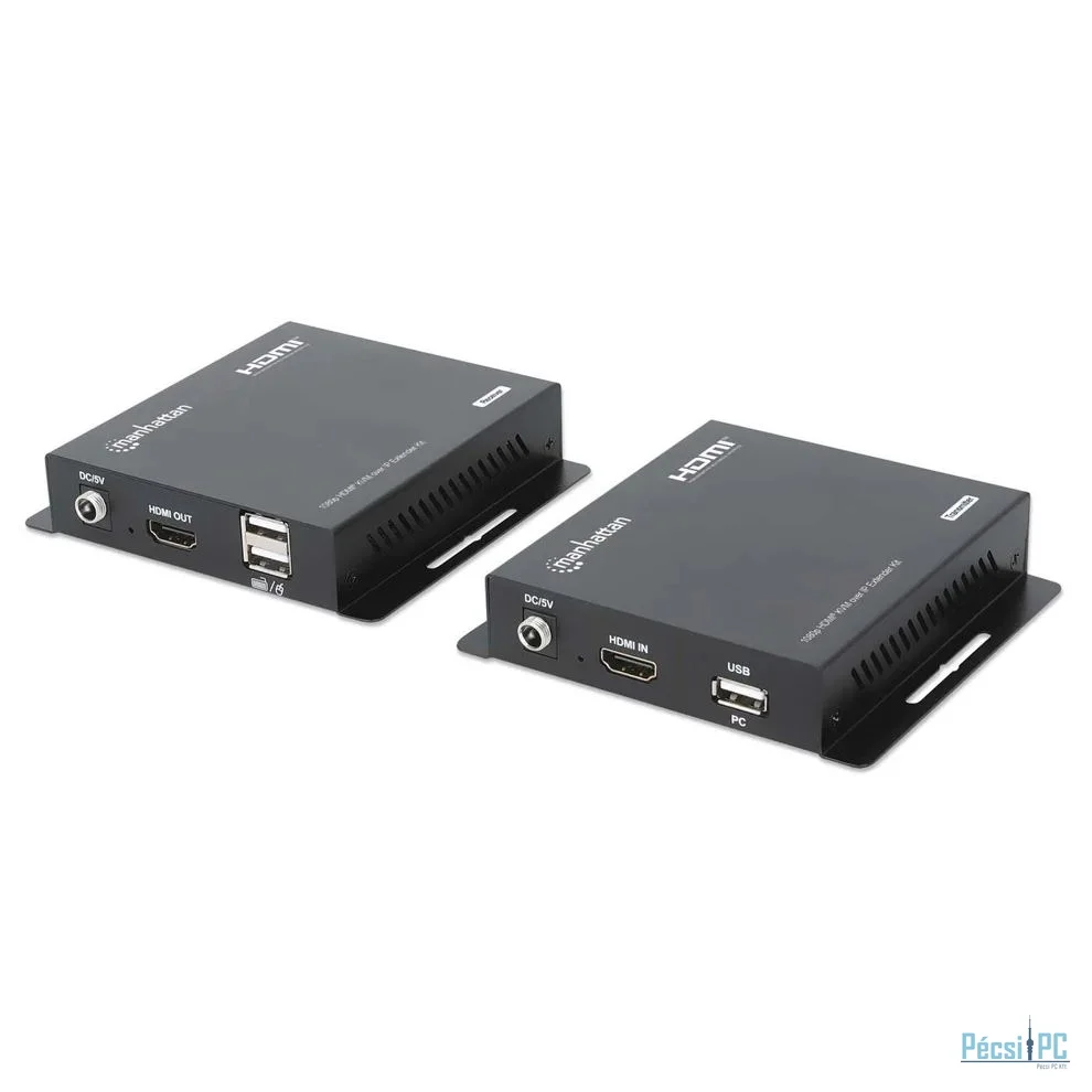 Manhattan KVM over IP Extender Kit 1080p 120m Black