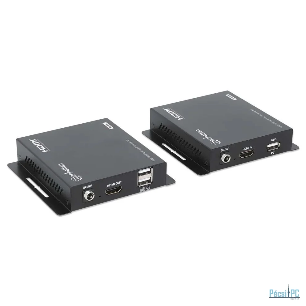 Manhattan KVM over IP Extender Kit 1080p 120m Black