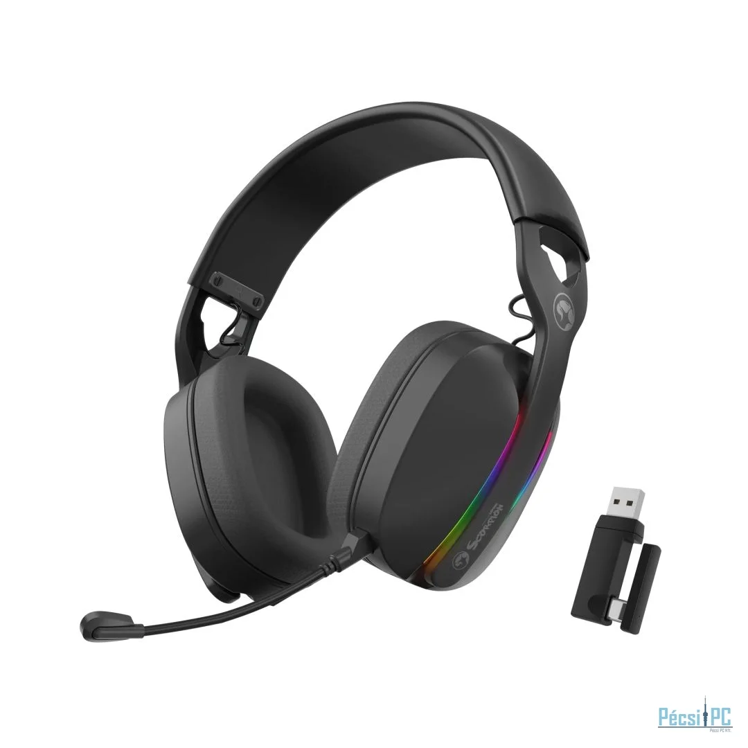 Marvo Pulz 70W Wireless Gaming Headset Black