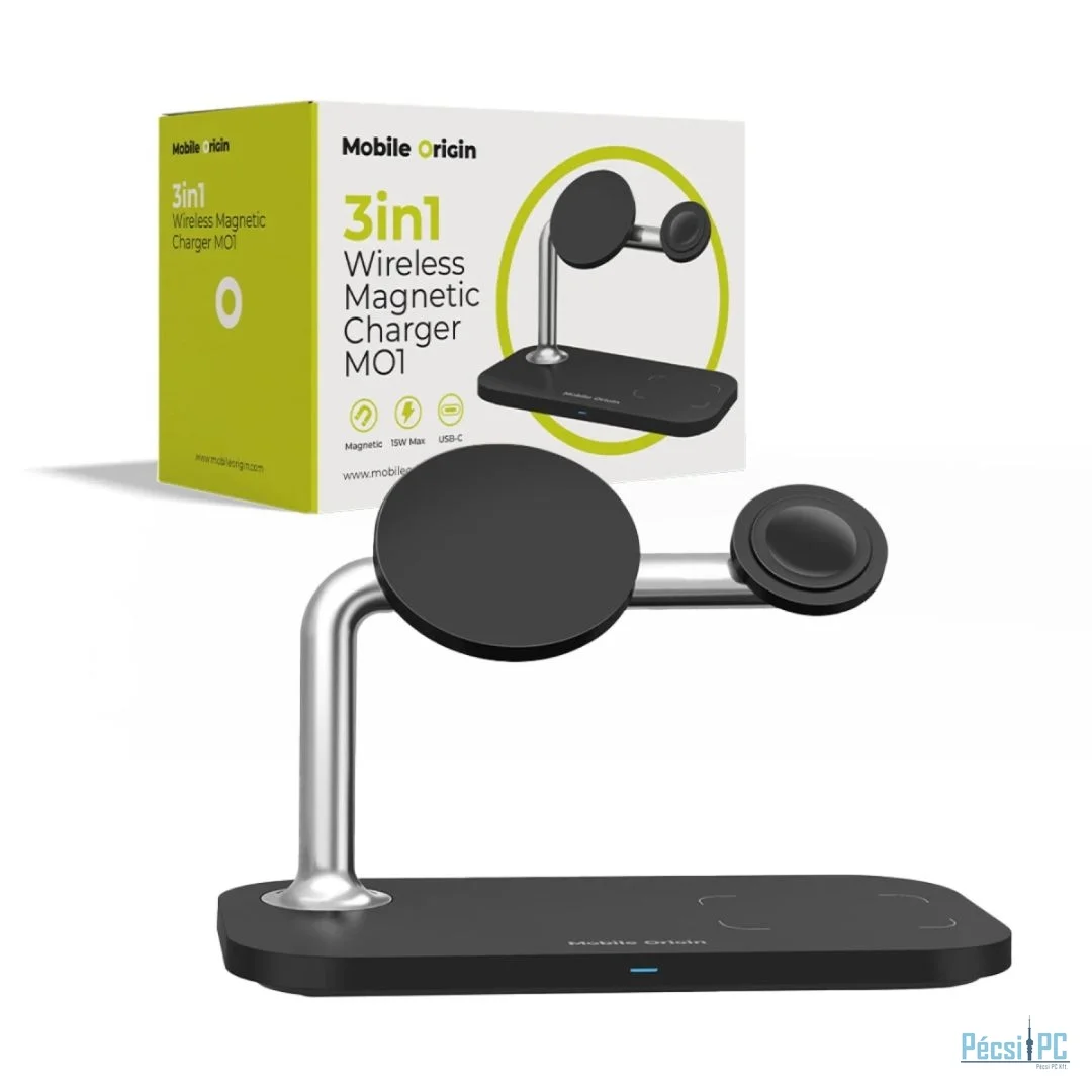 Mobile Origin 3 in 1 Wireless charger Black