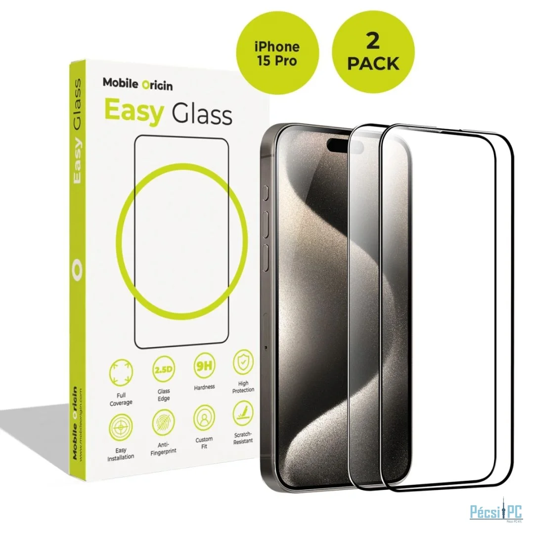Mobile Origin EasyGlass for iPhone 15 Pro 2 pack