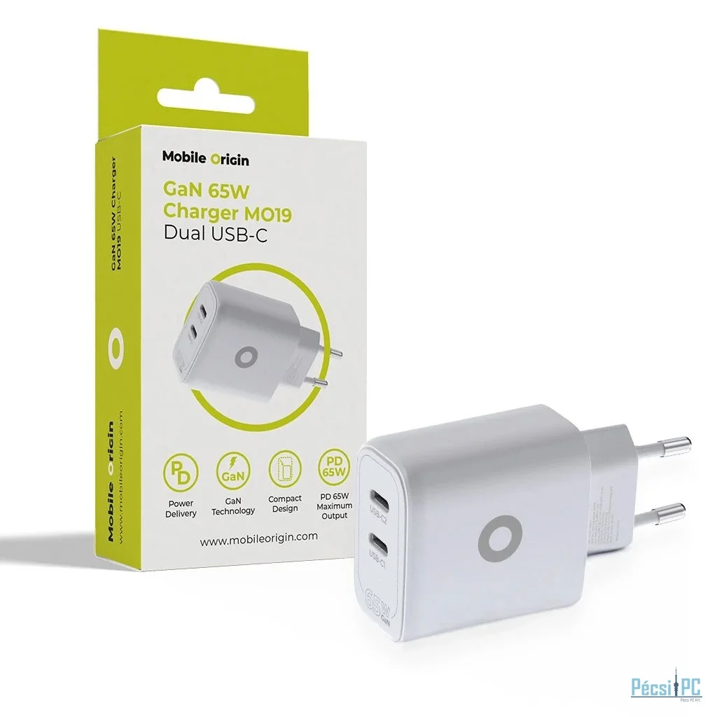 Mobile Origin MO19 - Dual USB-C GaN 65W Charger