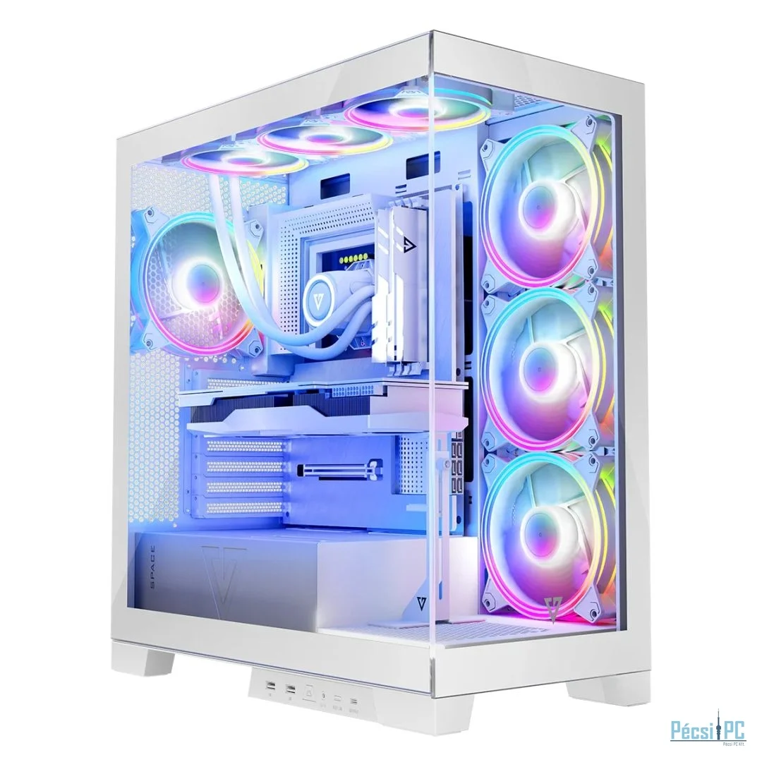 Modecom Volcano Space Apex ARGB Tempered Glass White