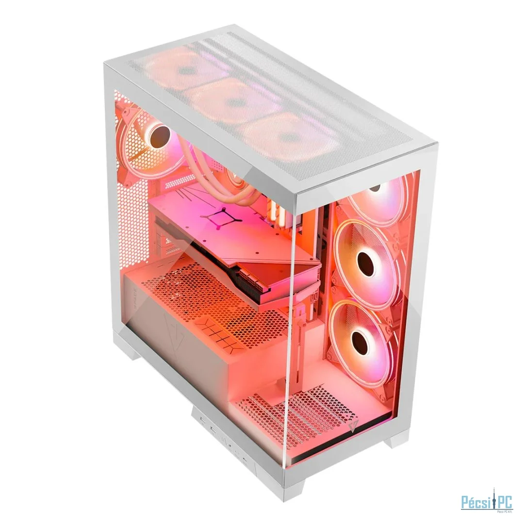 Modecom Volcano Space Apex ARGB Tempered Glass White