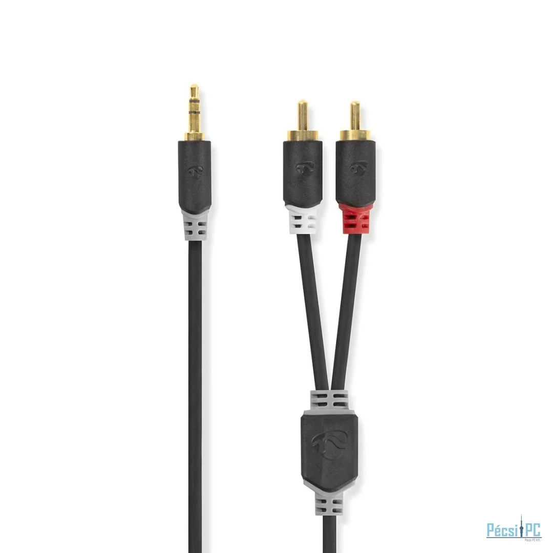 Nedis 3,5mm Male to 2x rca Male 0,5m Stereo Audio Cable