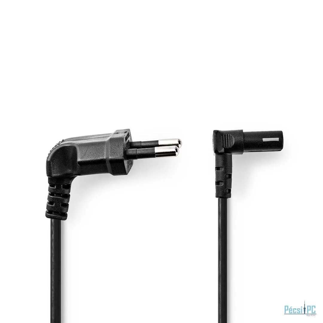 Nedis IEC-320-C1 Angled Power Cable 2m Black