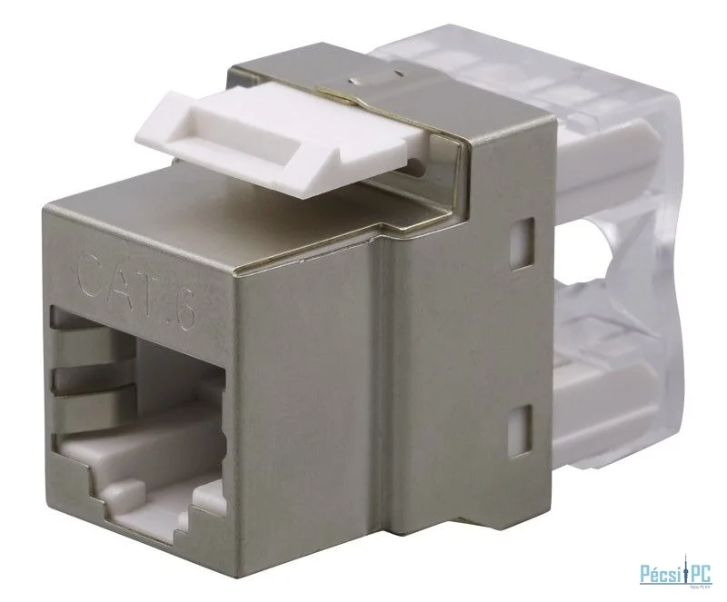 Nestron Keystone STP csatlakozó; Cat6; 180°; dual IDC (Krone/110)