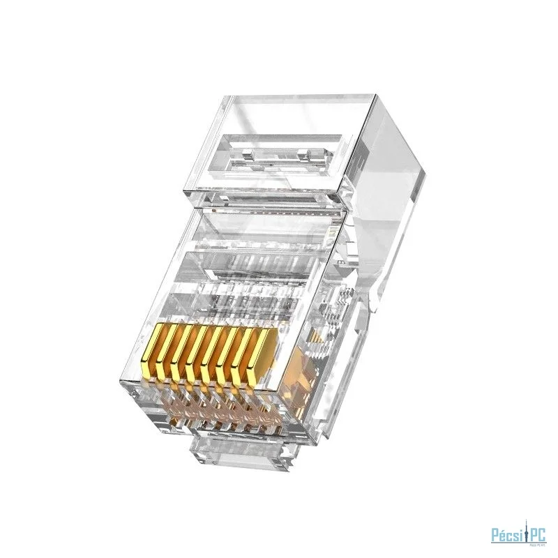 Nestron UTP RJ45 csatlakozó; Cat6/Cat6e; fali és patch kábelekhez; 100 db/csomag