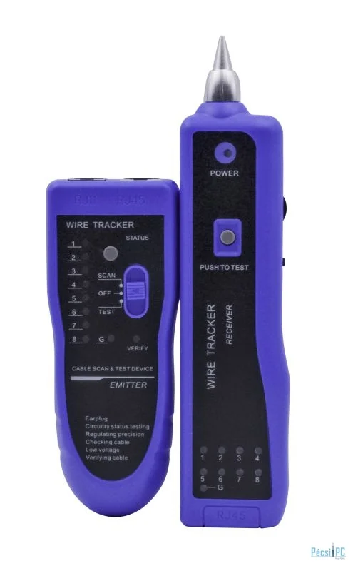 Nestron UTP/STP kábel teszter, kábel kereső; táskában