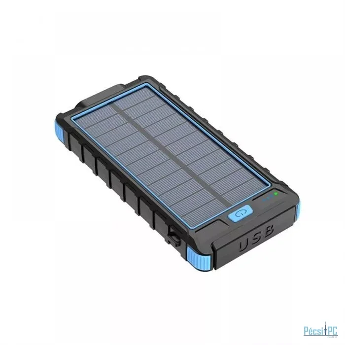 Platinet 10000mAh solar panel Powerbank Black/Blue