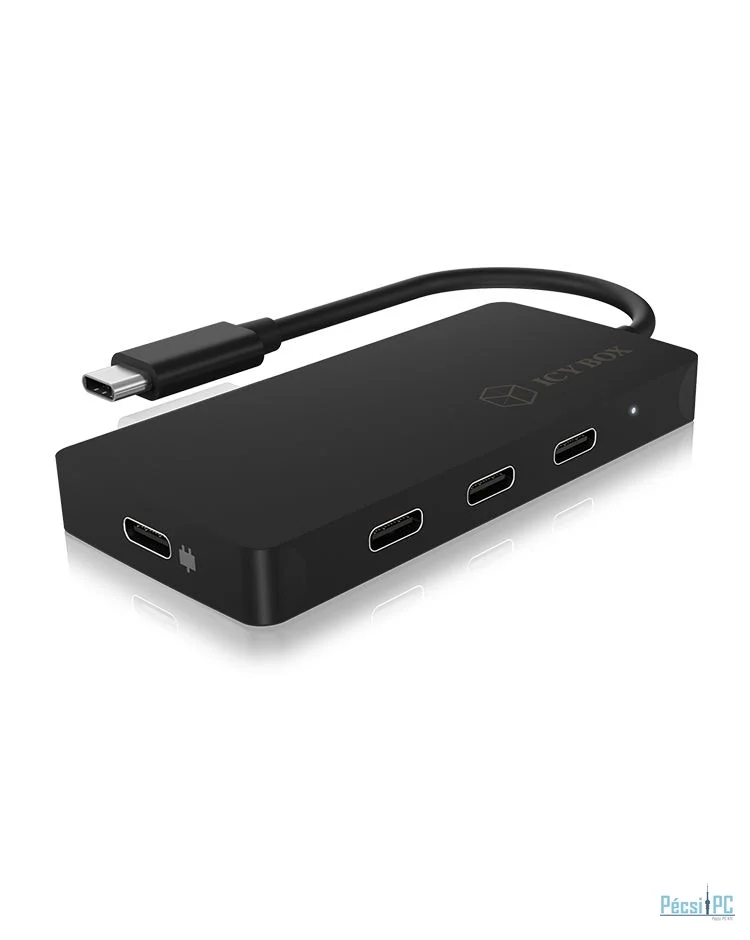 Raidsonic 4 Port Hub USB Type-C connection and PD port