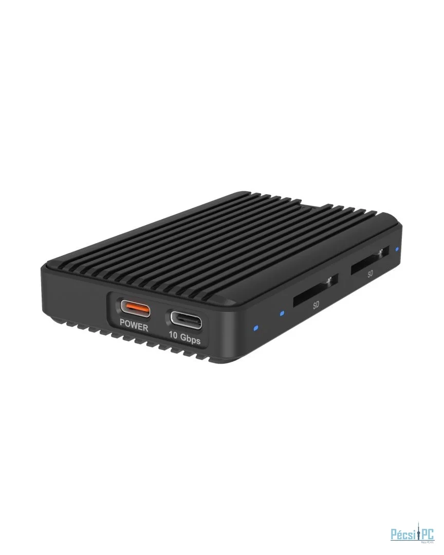Raidsonic IcyBox IB-CR602M-C31 M.2 SSD Enclosure for M.2 NVMe & SATA SSD with dual SD 4.0 card reader