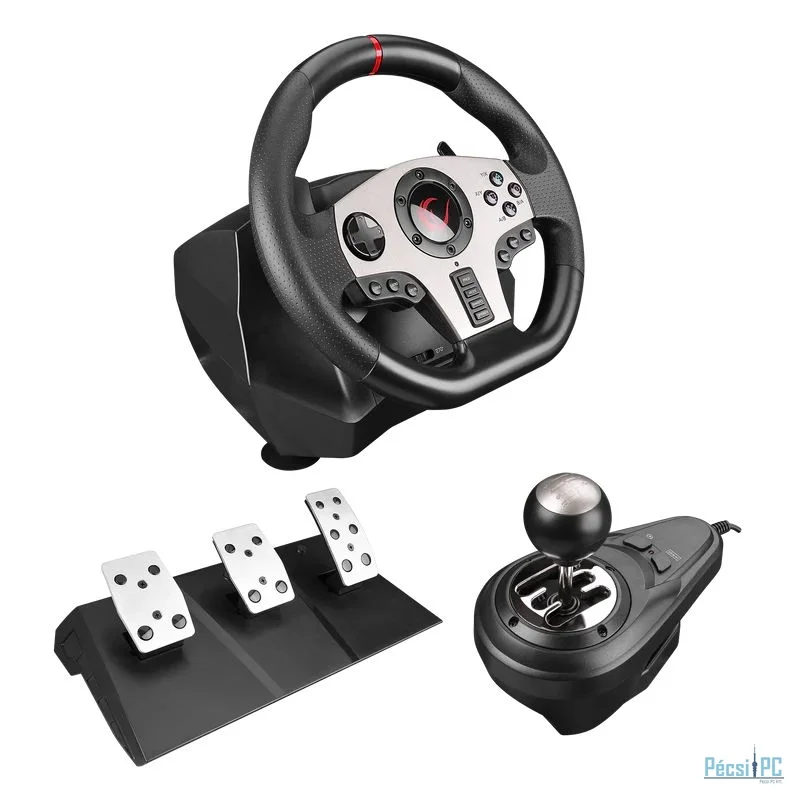 Rampage V902 PC-3 Pedal Gaming Wheel Black