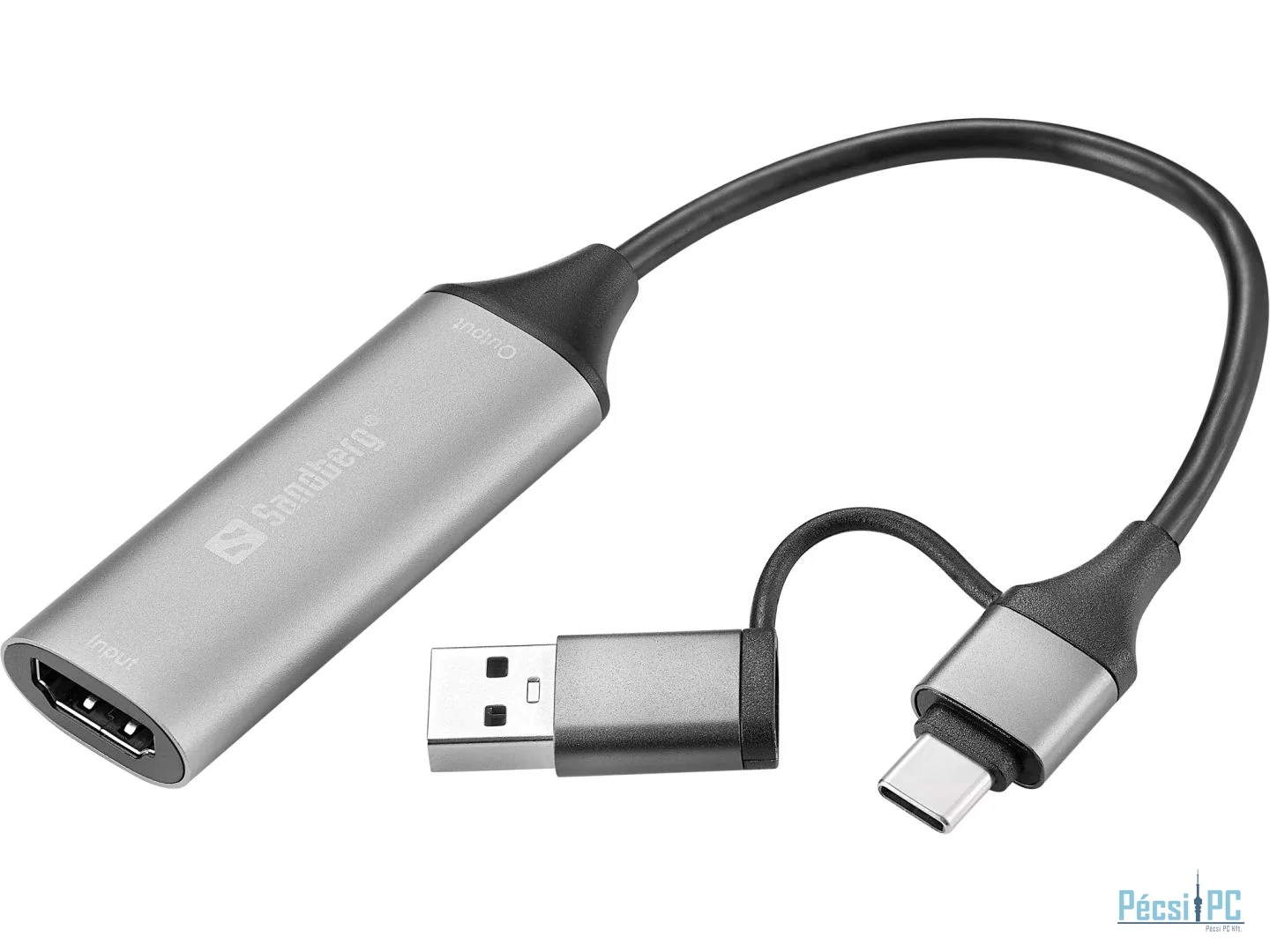 Sandberg HDMI Capture Link to USB-C/A Grey