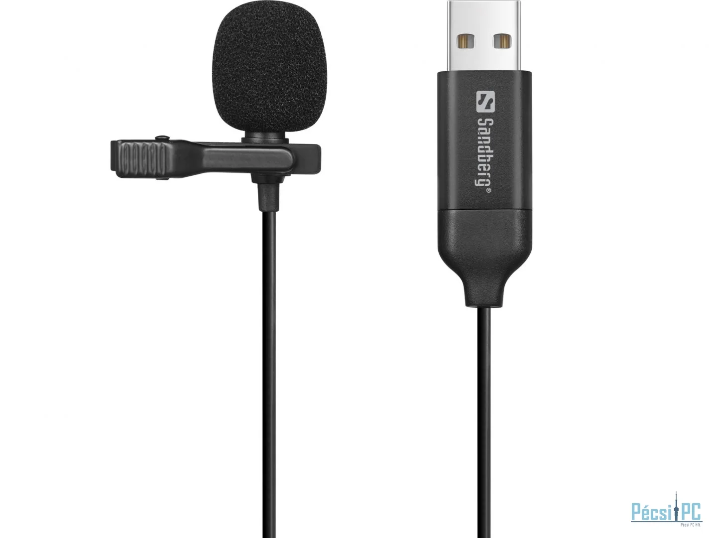 Sandberg Streamer USB Clip Microphone Black