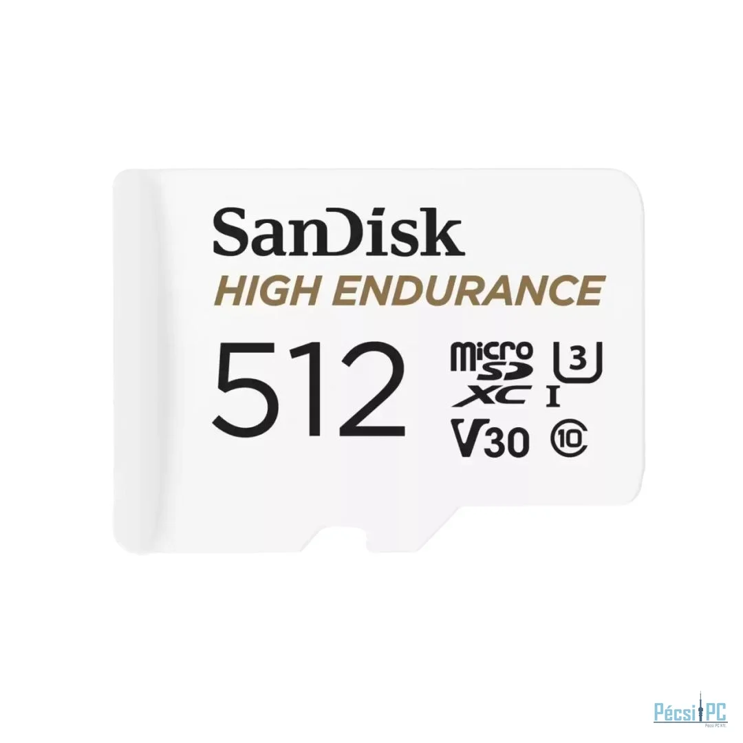 Sandisk 512GB microSDXC High Endurance Class 10  CL10 U3 V30 + adapterrel