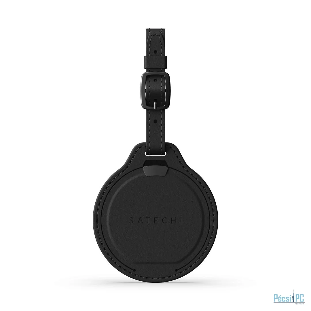 Satechi Vegan-Leather FindAll Luggage Tag Black