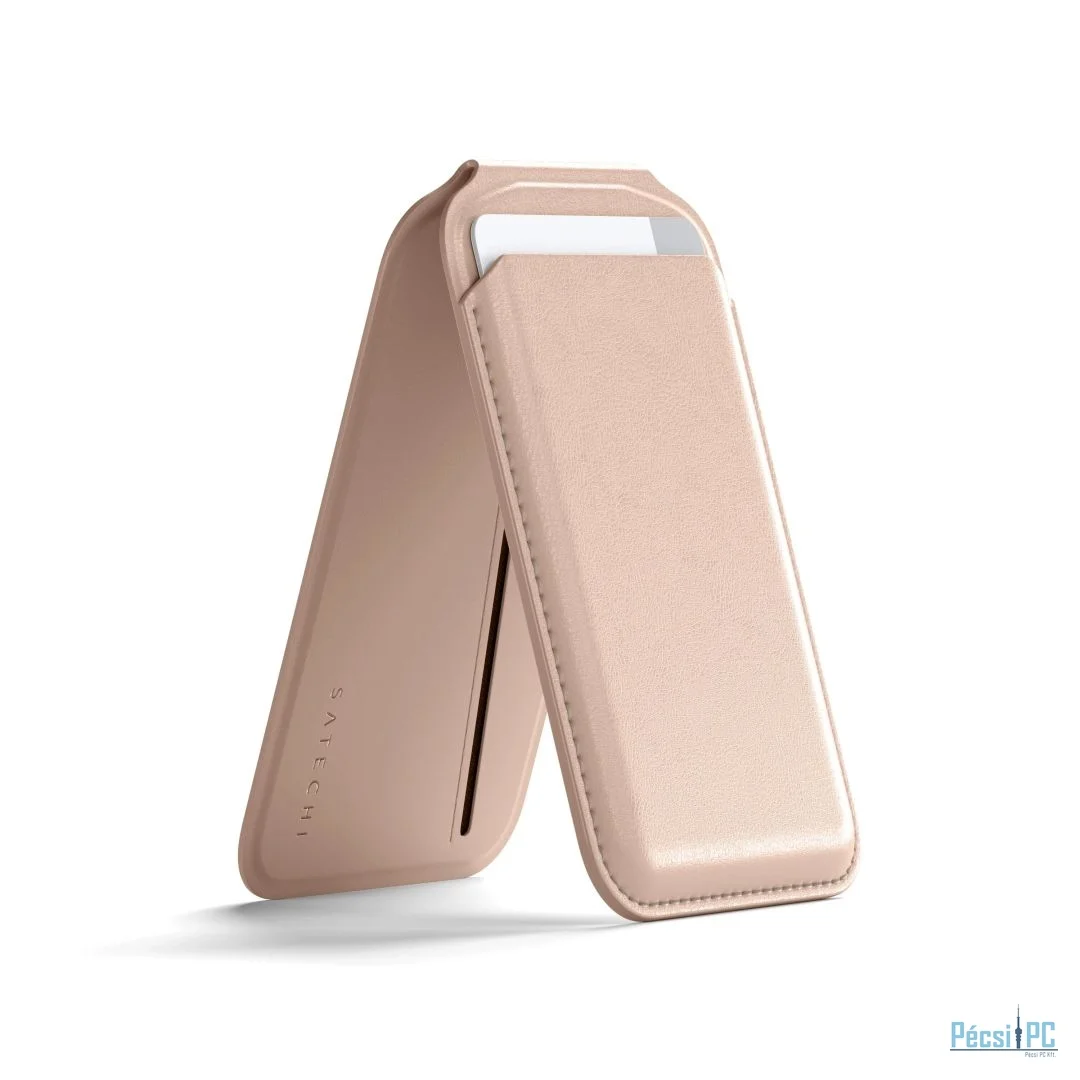 Satechi Vegan-Leather Magnetic Wallet Stand (iPhone 12/13/14/15 all models) Desert Rose