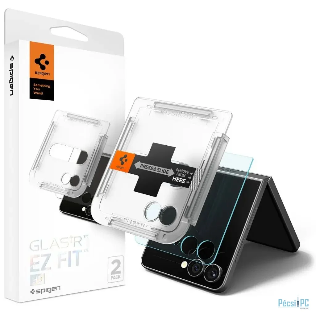 Spigen Glass tR EZ Fit HD 2 Pack for Samsung Galaxy Z Flip7