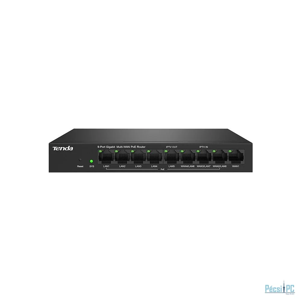 Tenda G0-8G-PoE 9 Port Gigabit Ethernet PoE Router