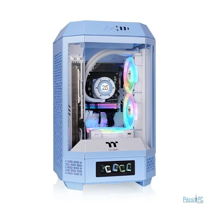 Thermaltake The Tower 250 Mini Tower Chassis Tempered Glass Hydrangea Blue