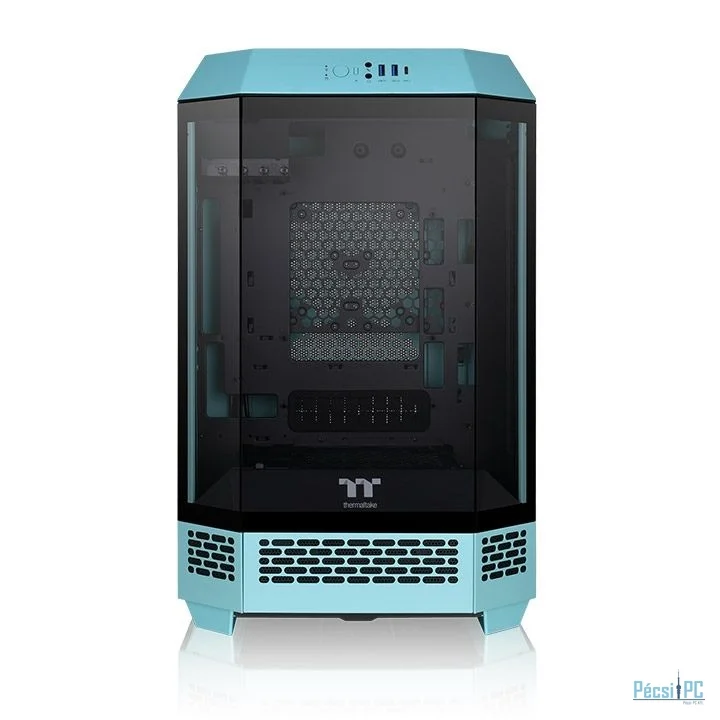 Thermaltake The Tower 300 Tempered Glass Turquoise Blue