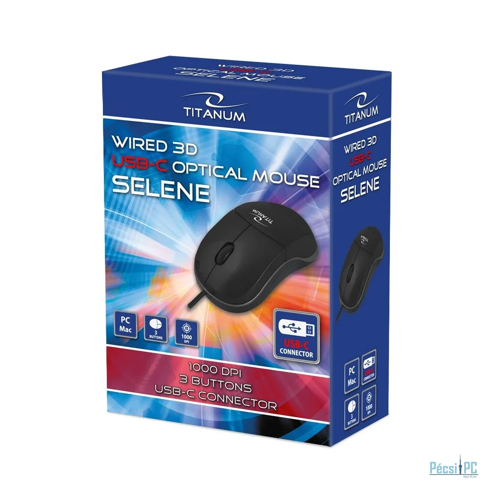 Titanium TM124K Selene Wired Mouse Black