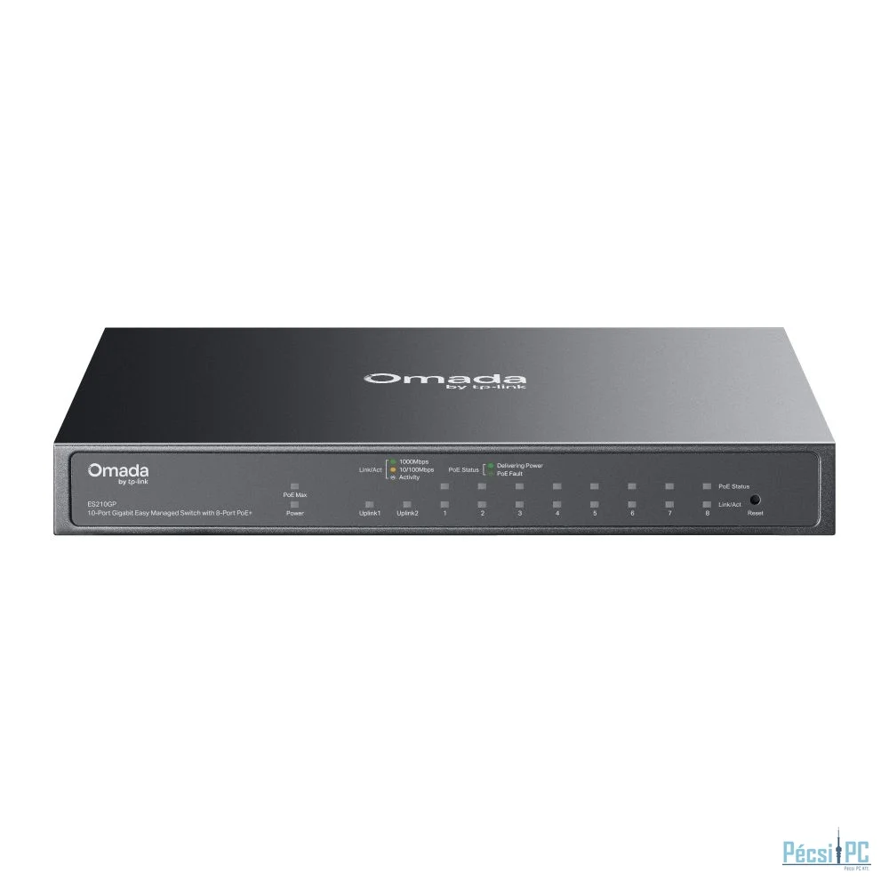 TP-Link ES210GP Omada 10-Port Gigabit Easy Managed Switch with 8-Port PoE+