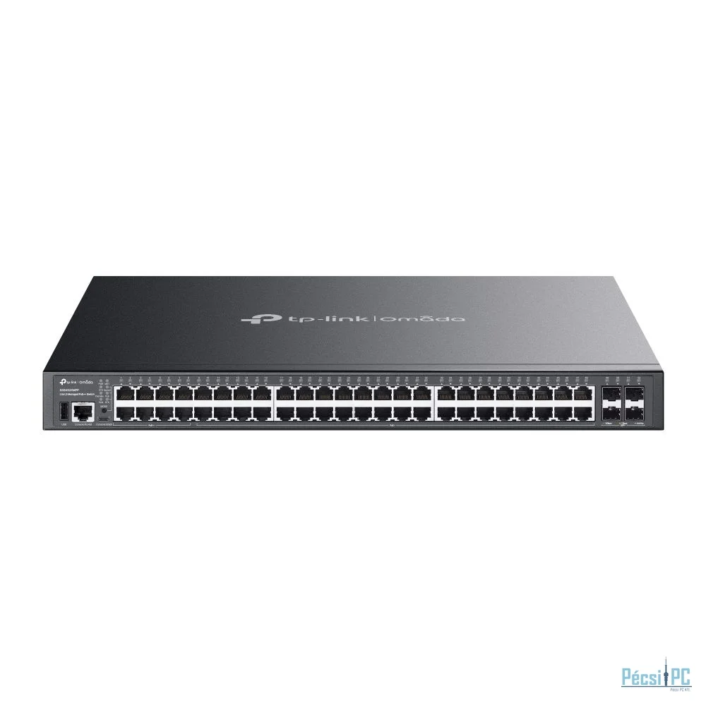 TP-Link SG5452XMPP Omada 48-Port Gigabit Stackable Lite L3 Managed PoE++ Switch with 4×10G Slots
