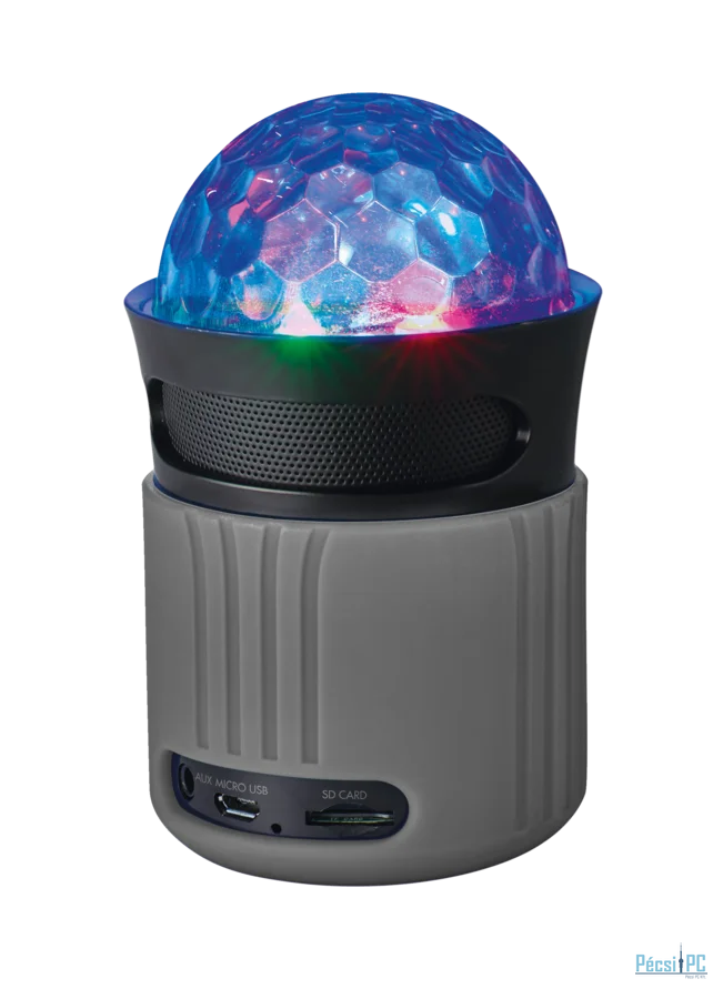 Trust Dixxo Go Wireless Bluetooth Speaker with party lights Grey
