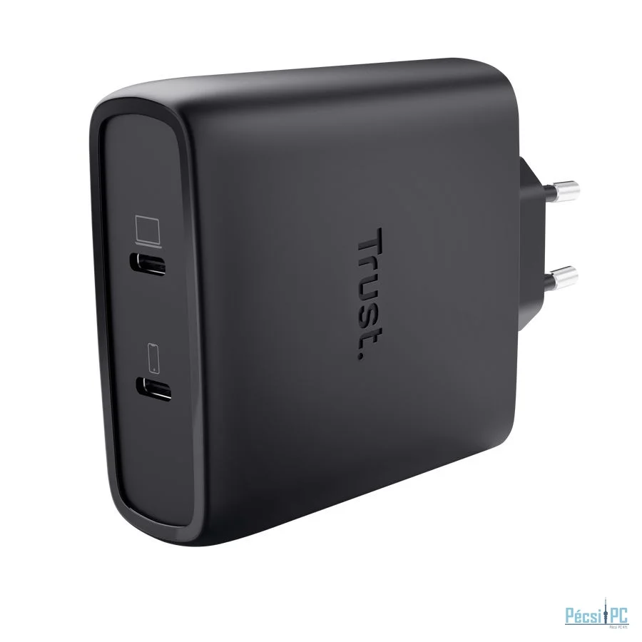 Trust Maxo 100W 2-Port USB-C GaN Charger Black