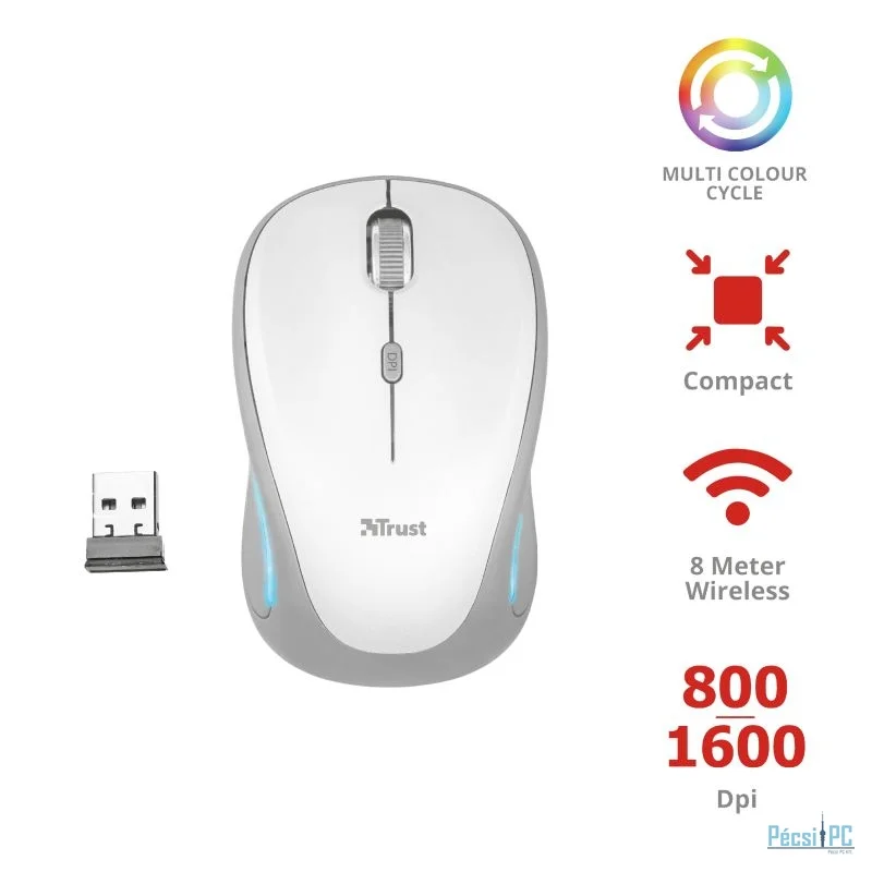 Trust Yvi FX Wireless mouse White