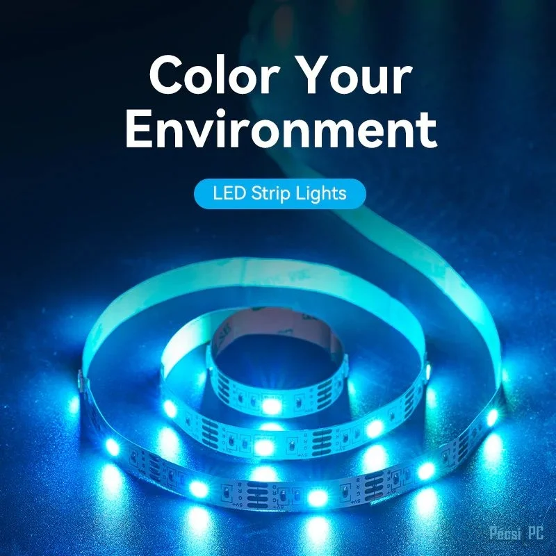 Vention RGB FPC LED Strip Lights with IR Remote and USB 5V Power Supply 2m
