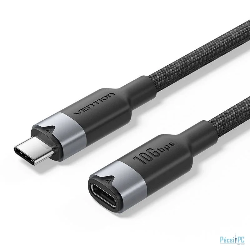 Vention USB 3.2 Gen2 C Male to C Female 10Gbps Extension Aluminum Alloy Type cable 0,5m Black