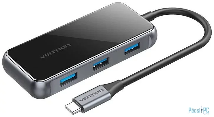 Vention USB-C to HDMI/ USB3.0x3/PD 0,15m Grey