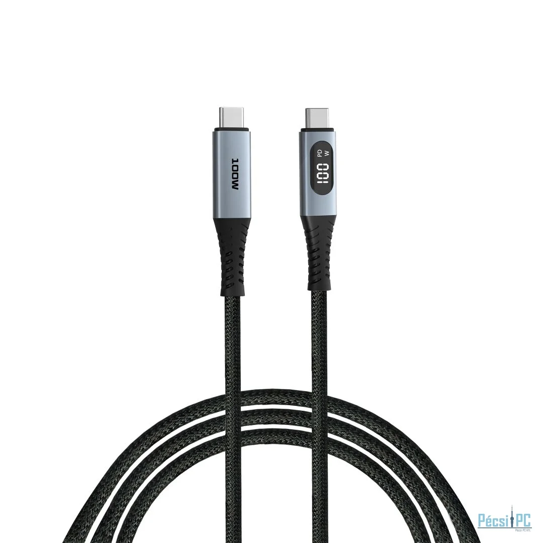 Verbatim Sync & Charge 100W Cable with Power Display 1,2m Black