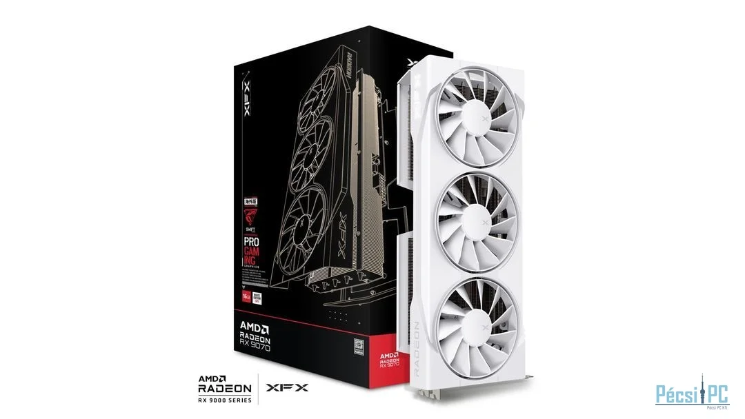 XFX RX9070 OC 16GB DDR6 Swift White Triple Fan Gaming Edition