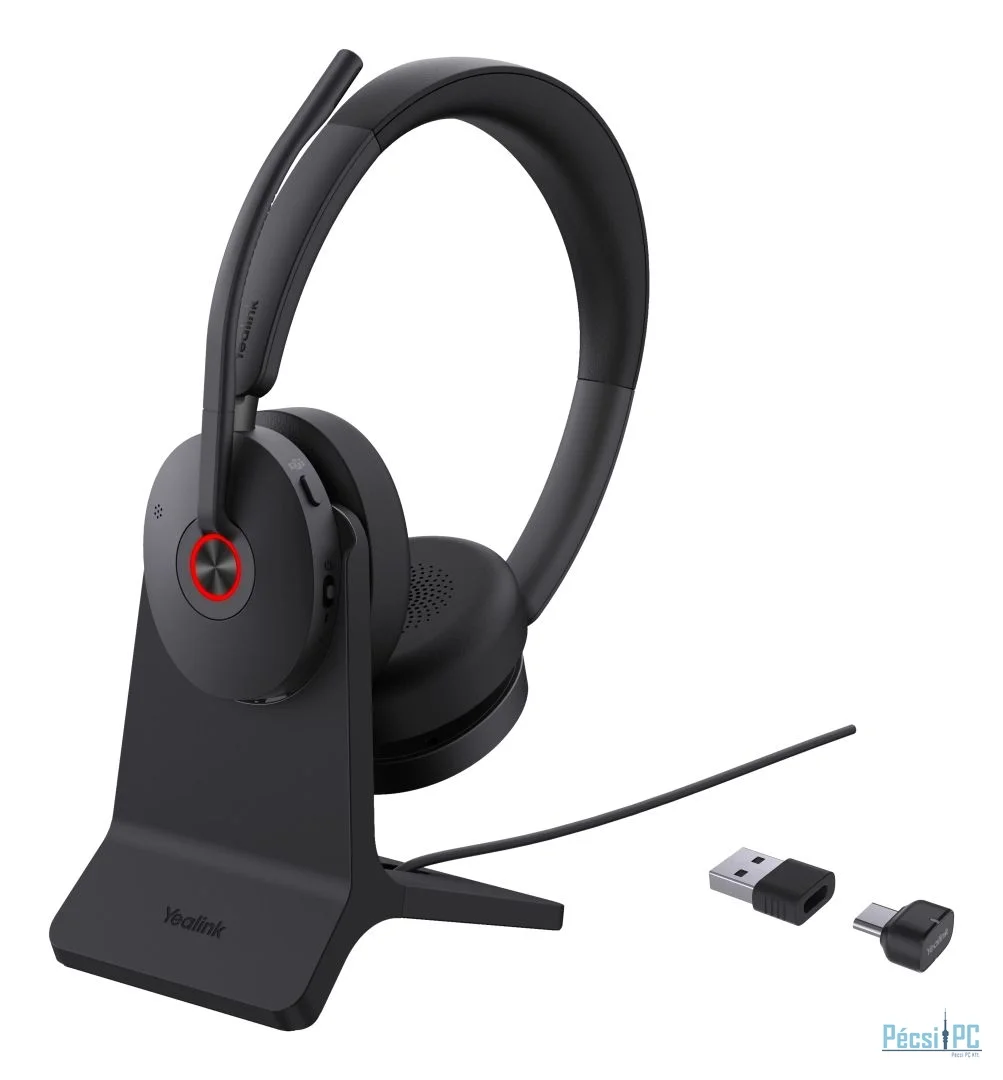 Yealink BH74 Teams Bluetooth Headset with Stand Black
