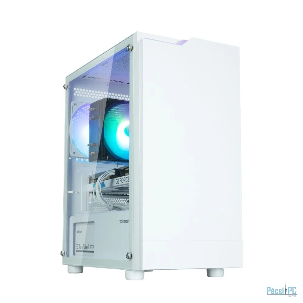 Zalman T4 Plus RGB Tempered Glass White