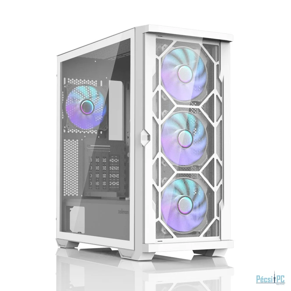 Zalman Z10 Duo RGB Tempered Glass White