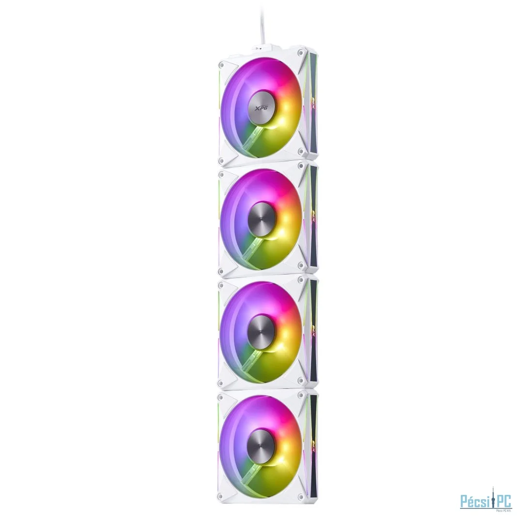 A-Data HURRICANE MAG 120 ARGB PWM Magnetic Fan White (4-pack)