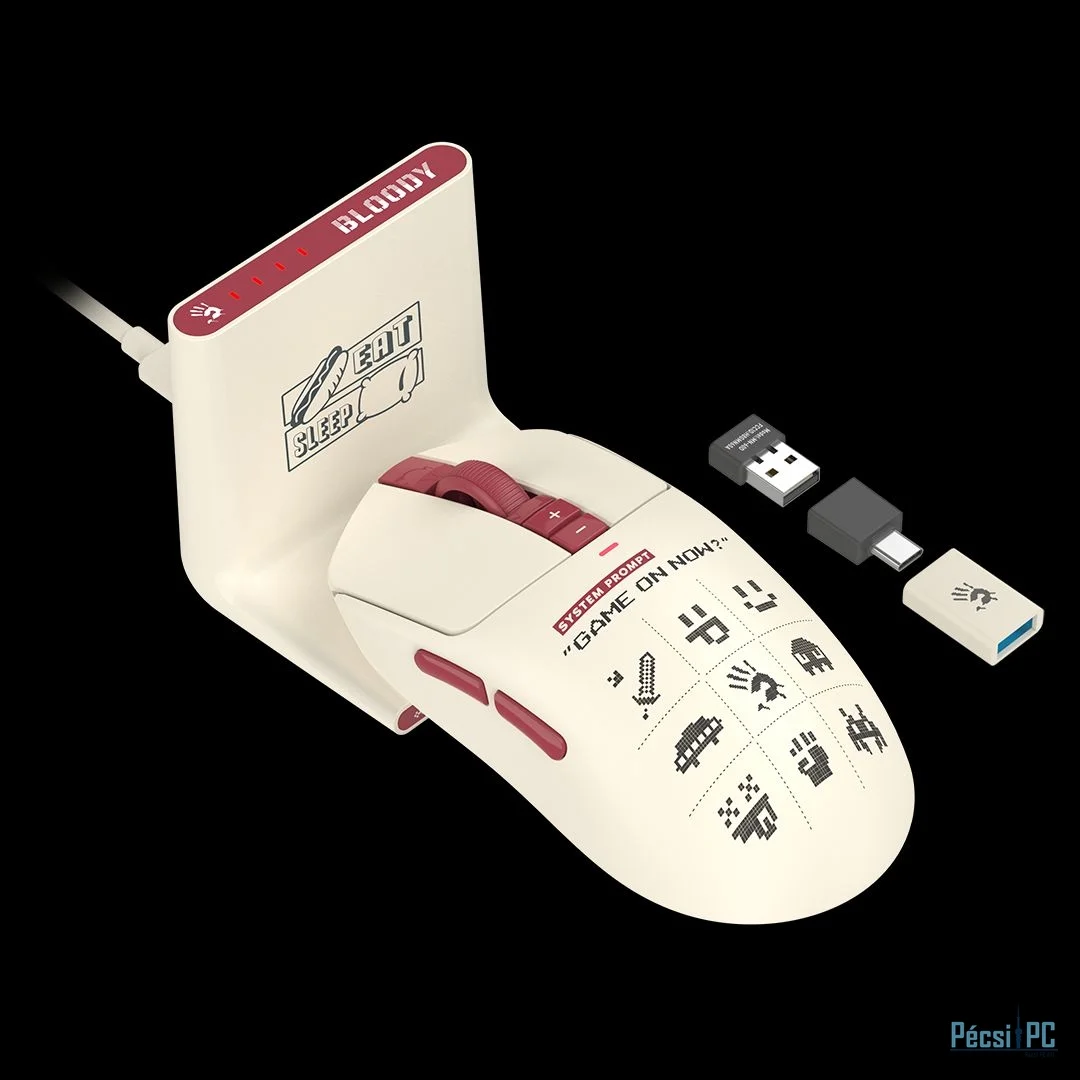 A4-Tech Bloody R72 Ultra Duo Wireless Mouse Pixels Red