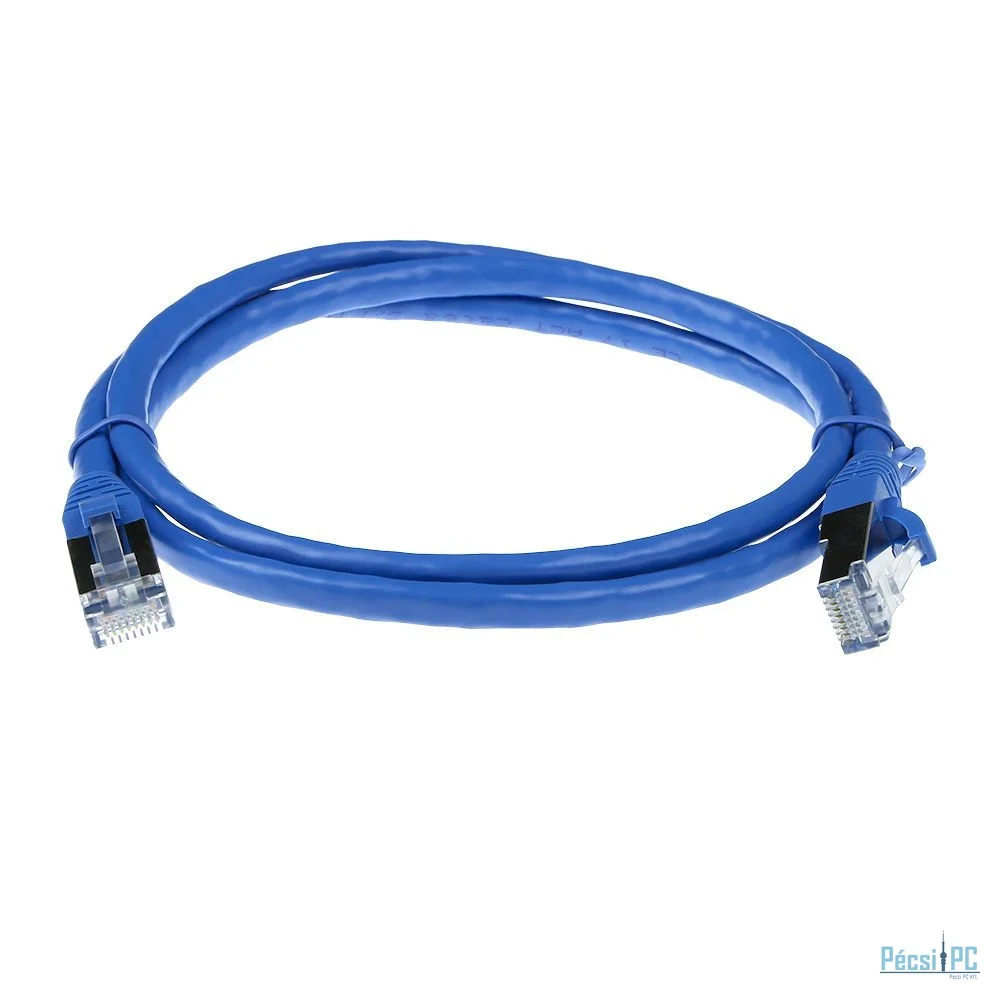 ACT CAT6A S-FTP Patch Cable 1m Blue