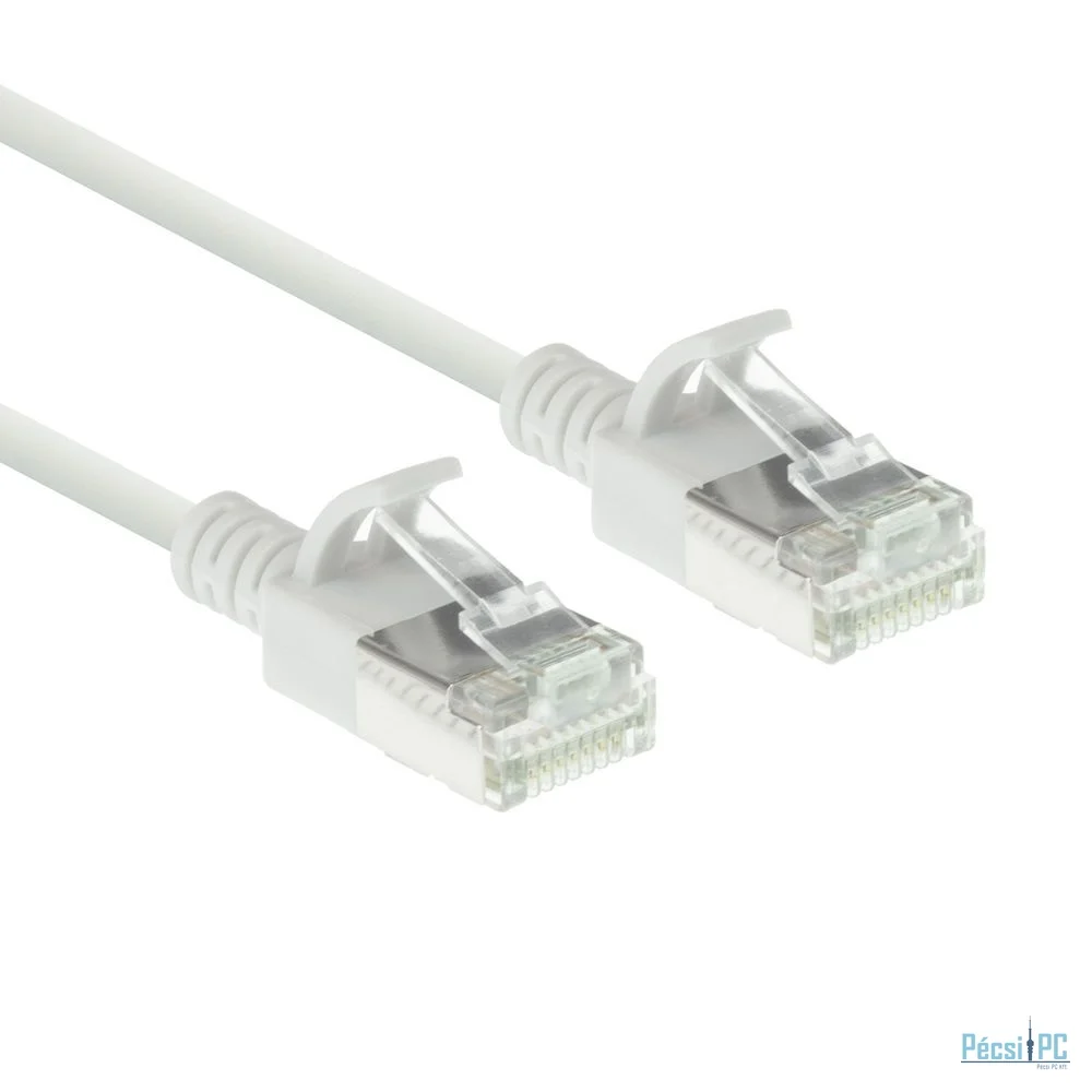 ACT CAT6A U-FTP Patch Cable 0,15m White
