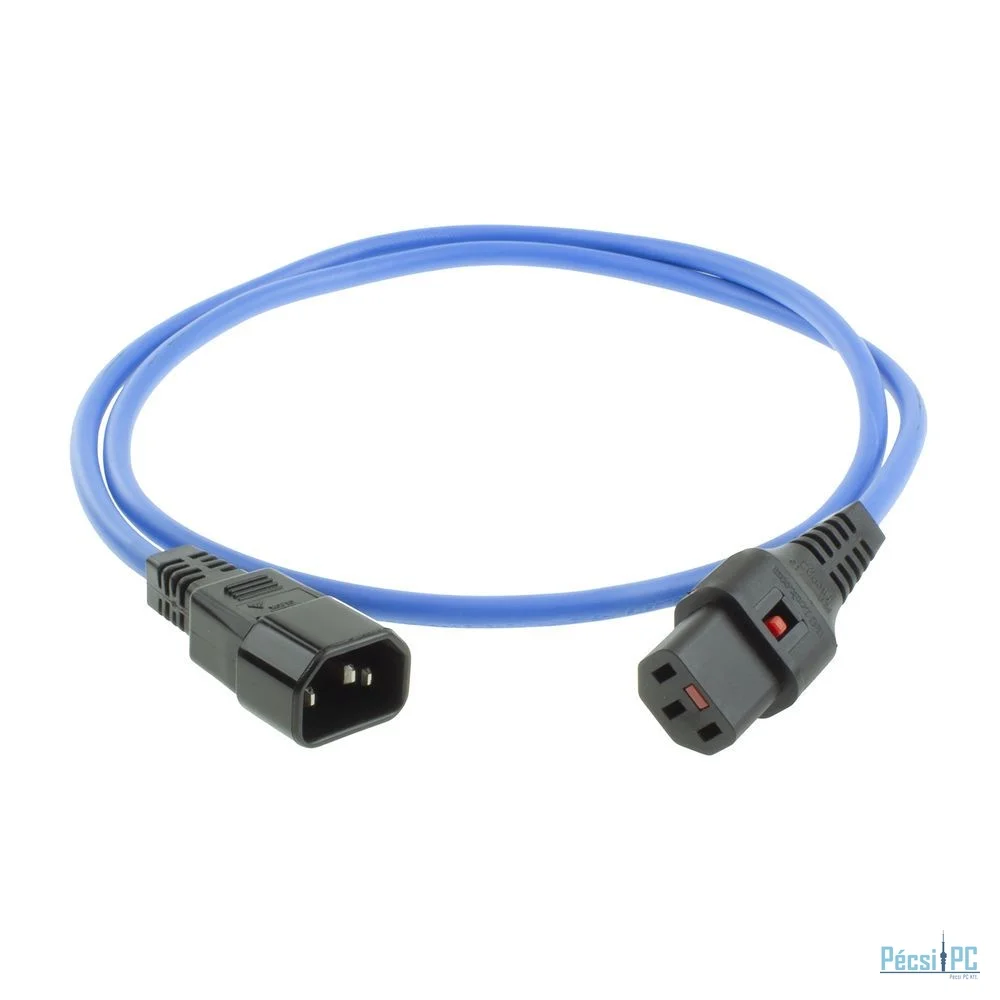 ACT Powercord C13 IEC Lock - C14 2m Blue