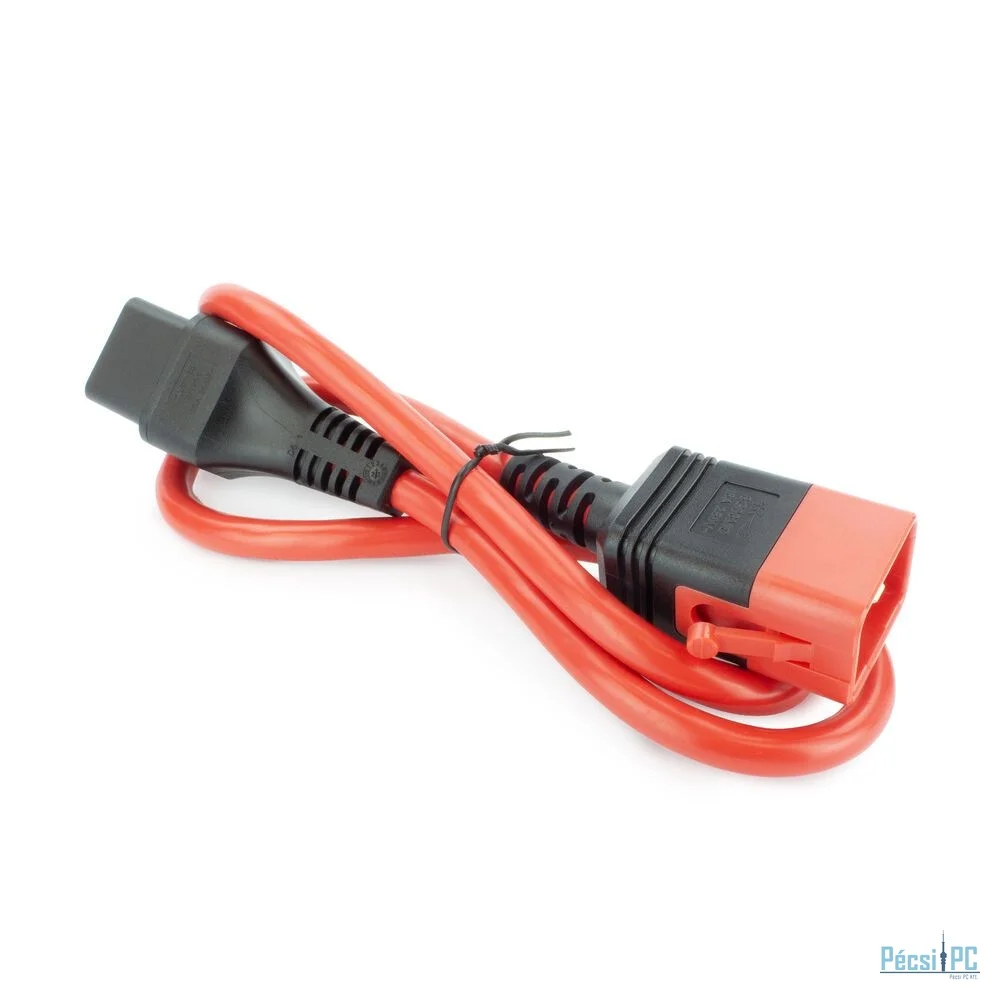 ACT Powercord C19 IEC Lock - C20 IEC Lock Dual Locking 2m Red