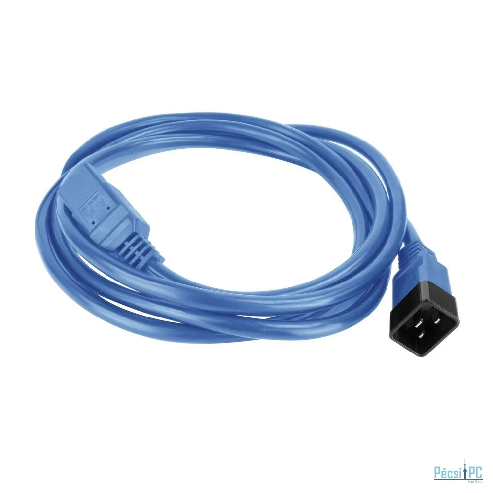 ACT Powercord C20 male - C21 famale 3m Blue